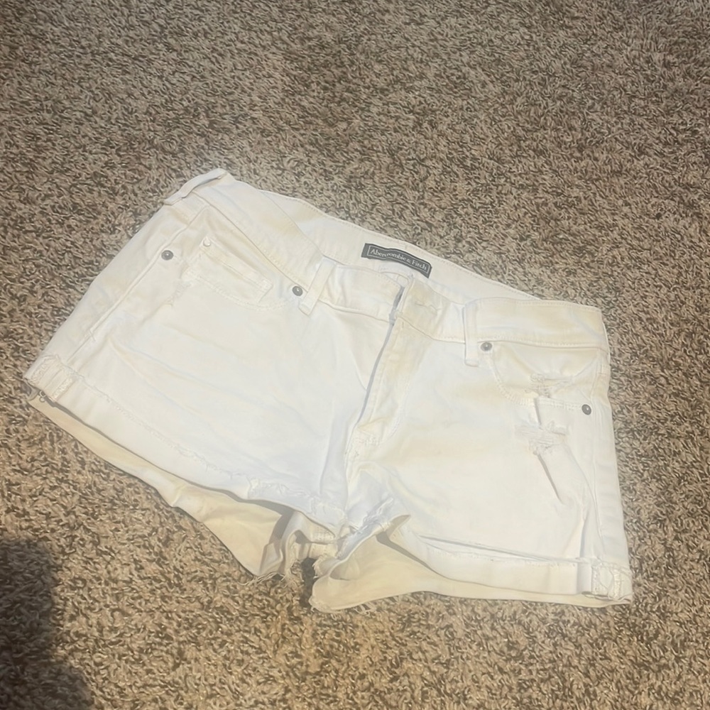 White A&F Shorts